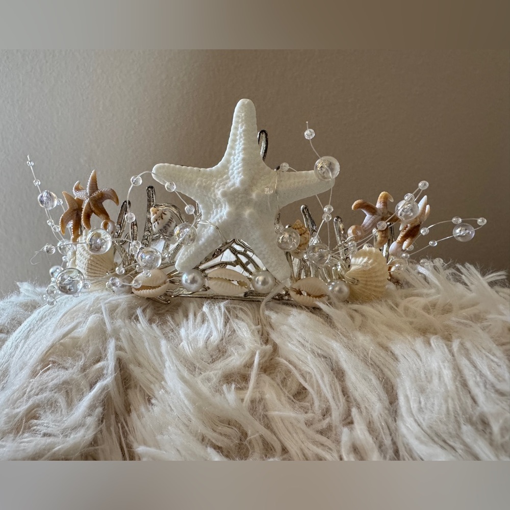 Mermaid Seashell Starfish Decorative Crown Tiara